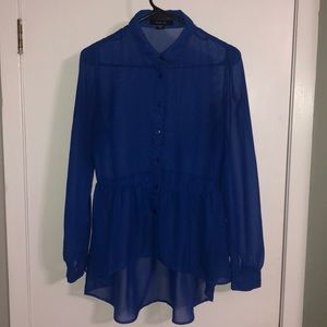 Blue button down shirt